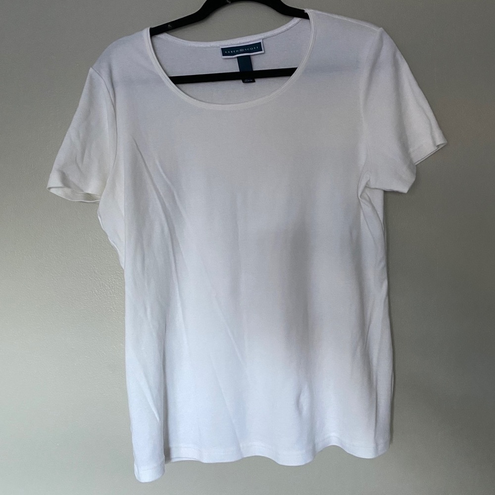 karen scott white shirt